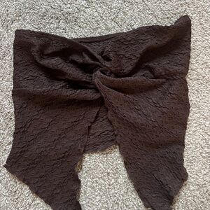 Edikted Brown Textured Women's Top